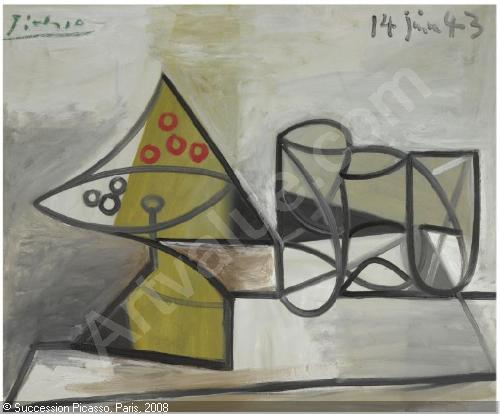  Compotier et verres, Pablo Picasso